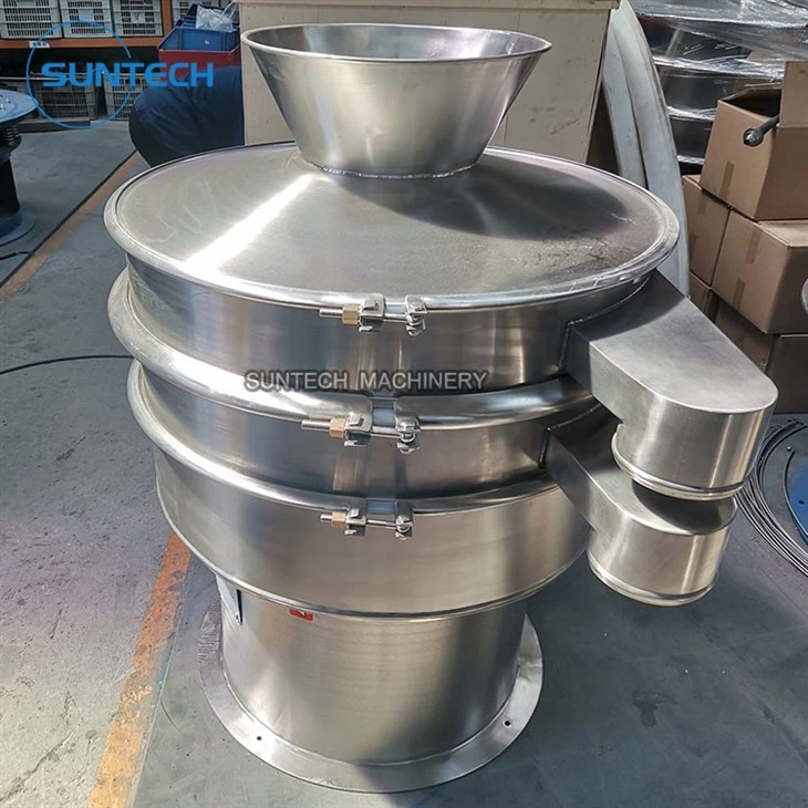 vibrating screen with funnel